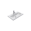 Thebalux Flow, 80 cm, lavabo, 1 trou pour robinet, 1 vasque, minéral, blanc SW846466