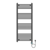 Belrad Radiateur sèche-serviettes électrique - 120x50cm - 700W - raccordement à droite - noir mat SW1580322