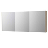 INK SPK2 armoire de toilette – 180 x 74 x 14 cm – 3 portes, portes-miroir double face – Chêne Ivoire SW798194