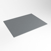 Mondiaz TOP 46 Plan sous vasque - 60x46x0.9cm - compatible comme plan de meuble - solid surface - Plata SW1017811