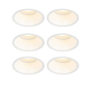 QAZQA Dept spot encastrable - set de 6 - 8,8x8,8x9,2cm - dimmable - IP44 - blanc mat SW1209705