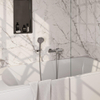 Robinet de baignoire Brauer Chrome Edition - ensemble de douche - douchette ronde 3 positions - bouton lisse - chrome SW1164586