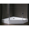 FugaFlow Efficiente Anta Receveur de douche pentagonale 90x90x16cm avec vidage et pieds Blanc SW1123764