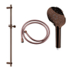 Fortifura Calvi ensemble barre de douche avec douchette à main ronde, flexible de douche lisse Cuivre brossé PVD (Cuivre) SW1159285