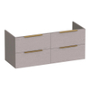 BRAUER Elevate meuble sous-lavabo 120 sans poignées rapportées 4 tiroirs à fermeture en douceur et 2 découpes pour siphon - Timber Greige SW1200109