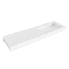 Mondiaz AVON Lavabo suspendu - 160cm - cuve à droite - bord 12cm - Solid surface Talc SW425892