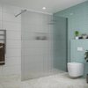 FugaFlow Eccelente Vetro Douche à l'italienne - 180x200cm - verre nervuré - Chrome SW1124536