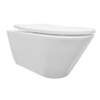 Wiesbaden Stereo WC suspendu – sans bride – profondeur 53 cm – avec abattant fin (slim) softclose Shade – blanc mat SW643235