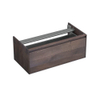 Forzalaqua Reno 2.0 meuble sous-lavabo 100x51x40cm avec 1 tiroir sans poignée à fermeture douce Chêne massif Charcoal SW492325