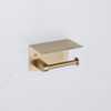 Fortifura Calvi toiletrolhouder - met plateau - PVD - geborsteld messing (goud) SW1183053