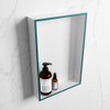 Mondiaz Easy nis 29.5x44.5x8cm voor Inbouw/opbouw 1 open vak Solid surface Talc/Smag SW643656