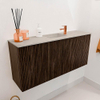 Mondiaz JOYA-DLUX 90cm toiletmeubel - kleur Walnut - Wastafel FAYE positie Midden 1 kraangat kleur Opalo. SW1422510