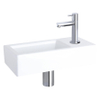 Differnz Ravo Fonteinset 38.5x18.5x24.5cm 1 kraangat recht chrome kraan met sifon en afvoerplug fontein rechthoek keramiek wit SW547777 Differnz Ravo Fonteinset 38.5x18.5x24.5cm 1 kraangat recht chrome kraan met sifon en afvoerplug fontein rechthoek keramiek wit SW547777