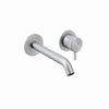 Crosswater 3ONE6 Wastafelkraan inbouw - gebogen uitloop 18cm - 1 knop - geborsteld RVS SW876107