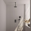 BRAUER Gunmetal Edition inbouw regendoucheset – Ø20 cm hoofddouche – 30 cm plafondbuis – vaste douchehouder SW715914