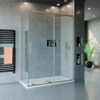 Crosswater Optix 10 Vaste wand - 80x200cm - 10mm veiligheidsglas - voor schuifdeur - geborsteld RVS SW700840