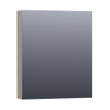 BRAUER Impress Deluxe armoire de toilette – 59 x 70 x 15 cm – LED directe – ouverture à droite – Taupe mat SW371789
