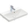 Villeroy en boch Avento meubelwastafel 55x37cm 1 kraangat met overloop ceramic+ wit SW59858 Villeroy en boch Avento meubelwastafel 55x37cm 1 kraangat met overloop ceramic+ wit SW59858