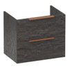 BRAUER Elevate meuble sous-lavabo peu profond 60 sans poignées rapportées 2 tiroirs à fermeture douce et 1 découpe pour siphon - Damascus SW1200218