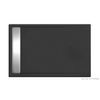 Xenz easy-tray sol de douche 110x90x5cm rectangle acrylique ébène SW379319