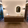 Mondiaz CIRO-DLUX Badkamermeubelset - 190x45x50cm - Solid surface wastafel Sombra - 1 wasbak Rechts - 1 kraangat - 4 lades - Dusk SW1533564