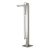 Grohe Eurocube freestander mélangeur bain avec inverseur avec support de douche avec douchette et tuyau de douche 125cm supersteel SW523663 Grohe Eurocube freestander mélangeur bain avec inverseur avec support de douche avec douchette et tuyau de douche 125cm supersteel SW523663