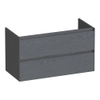 BRAUER Inspire meuble sous-lavabo 100 2 tiroirs softclose - sans poignées - 1 découpe pour siphon - Timber Grey SW1200540