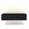 H&R badmeubelen Juice Wastafelonderkast - 180x45x40cm - afgeronde hoeken - 3D-front - 2 lades - geïntegreerde greep - antraciet mat SW867713