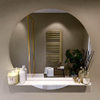 Mondiaz SPOT miroir – Ø 90 cm – avec tablette – Talc (blanc) SW1235469