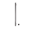 Hotbath &MORE Radiateur sèche-serviettes - 19x115cm - carré - 1 barre - vertical - avec interrupteur - PVD gunmetal brossé SW1245843