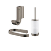 Grohe Selection Toiletaccessoires - closethouder - zonder klep - closetborstelset - handdoekhaak - hard graphite geborsteld (antraciet) SW1210917