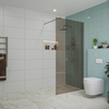 Fortifura Galeria inloopdouche - 100x200cm - rookglas - wandarm - hoogglans chroom SW917224