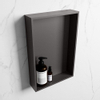 Mondiaz Easy nis 29.5x44.5x8cm voor Inbouw/opbouw 1 open vak Solid surface DarkGrey/DarkGrey SW643641
