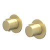 IVY Pact Partie apparente - pour mitigeur thermostatique encastré - inverseur d'arrêt 2 voies - Symmetry - rosace ronde - or brossé mat PVD SW1031061