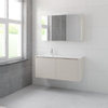 Bruynzeel Matera badmeubelset 56.5x120x50cm 1 kraangat 1 wasbak 4 lades met spiegelkast met softclose composite kasjmier grijs SW384448 Bruynzeel Matera badmeubelset 56.5x120x50cm 1 kraangat 1 wasbak 4 lades met spiegelkast met softclose composite kasjmier grijs SW384448