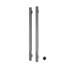 Hotbath &MORE Handdoekradiator - 38x115cm - vierkant - 2 stangen - verticaal - met schakelaar - PVD - geborsteld gunmetal (antraciet) SW1245840