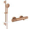 Grohe Precision Feel Doucheset - thermostatische douchekraan - 31.3cm - Vitalio Joy glijstangset - 60cm - ronde handdouche - 3 straalsoorten - brushed warm sunset (koper) SW1565485