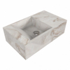 MONDIAZ TYNE lave-mains - 40x23x12cm - sans trou robinet - droite - frappe (beige) SW1171100
