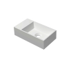 INK Contra Lavabo - 40x22x12cm - vasque à droite - 0 trous de robinet - polystone blanc mat SW352199