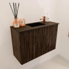 Mondiaz JOYA 60cm toiletmeubel - kleur Walnut - Wastafel FAYE positie Midden 1 kraangat kleur Urban. SW1421359