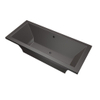 Xenz Society Baignoire duo - 170x75x53 - bonde centrale - acrylique - anthracite SW102902