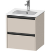 Duravit Ketho.2 Wastafelonderkast - 51x42x54.9cm geschikt - voor 1 waskom - spaanplaat - taupe mat SW772819