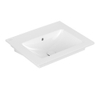 Villeroy & Boch venticello wastafel - zonder kraangat - 60x50cm - met overloop CeramicPlus - White Alpine (glans wit) 1025155