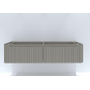 H&R badmeubelen Juice Meuble sous vasque - 180x45x40cm - coins arrondis - façade 3D - 2 tiroirs - poignée intégrée - beige mat SW867739