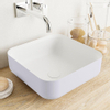 Mondiaz Binx waskom 36x36x13cm vierkant opbouw Solid Surface Cale/Talc SW643499 Mondiaz Binx waskom 36x36x13cm vierkant opbouw Solid Surface Cale/Talc SW643499