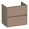 BRAUER Adore meuble sous-lavabo peu profond - 60x39x55cm - 2 tiroirs softclose - sans poignées - 1 découpe pour siphon - moka mat SW1198408