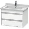 Duravit Ketho Wastafelonderkast 65x45.5x48cm Standaard greep met softclose spaanplaat wit Mat 0300515