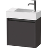 Duravit Ketho.2 Wastafelonderbouwkast - met 1 deur - 48.4x23.8x44cm links - met greep antraciet - grafiet supermat SW772961
