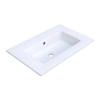 Arcqua Mira Lavabo encastré - 71x46x1.5cm - vasque simple - sans trou de robinet - marbre de synthèse - blanc mat SW1581348