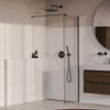 BRAUER Oblivion Douche à l'italienne - 50x200cm - revêtement verre - verre clair - PVD gunmetal brossé SW1417882